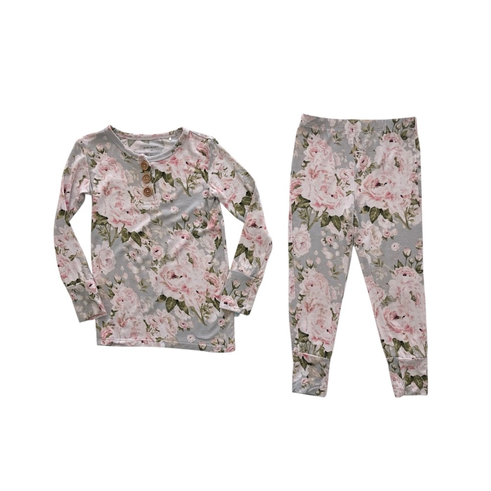 Posh Peanut Charming Floral Kids Pajama Set